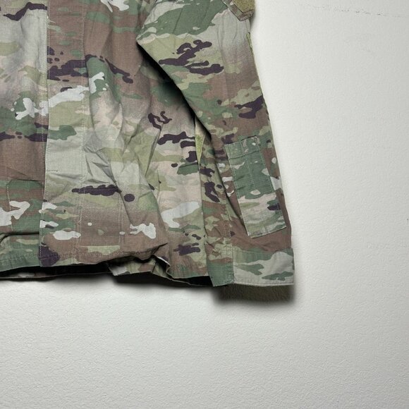 US Military Army Unpatched Field Coat Jacket Men L Camo Green Outerwear Brown - Picture 10 of 12